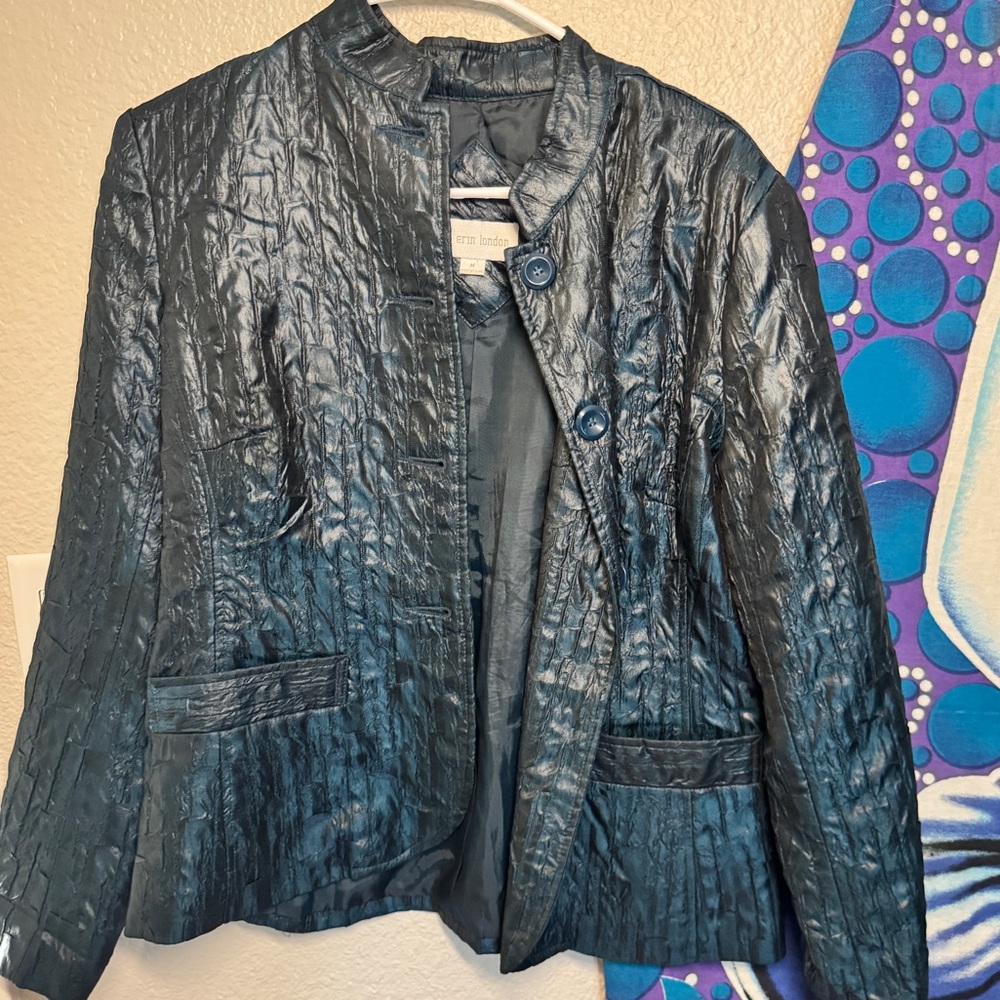 Erin London Shimmering Blue Blazer